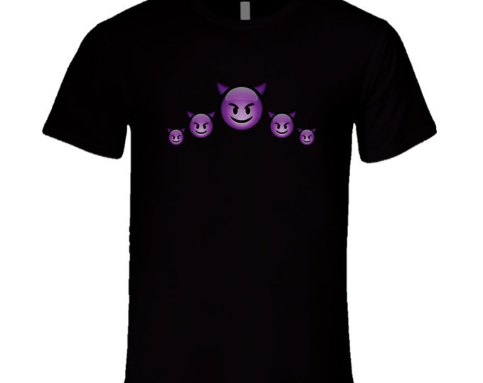 Purple Demon s Black T Shirt