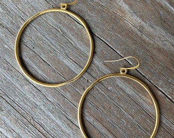 Gold plated hoop earrings