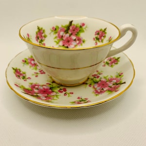 1936-1943 Royal Chelsea Peach Blossoms English Bone China