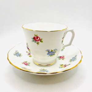 1964-1974 Staffordshire Bouquet Tea Cup & Saucer