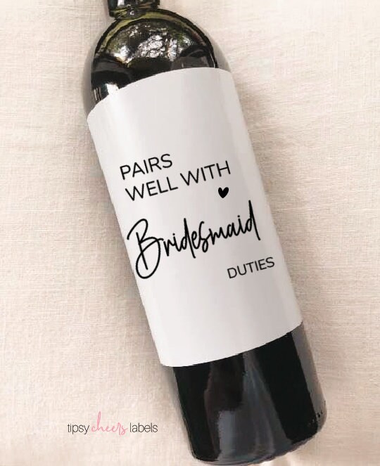 Bridesmaid Proposal Gifts Pairs Well With Being a Bridesmaid Etsy