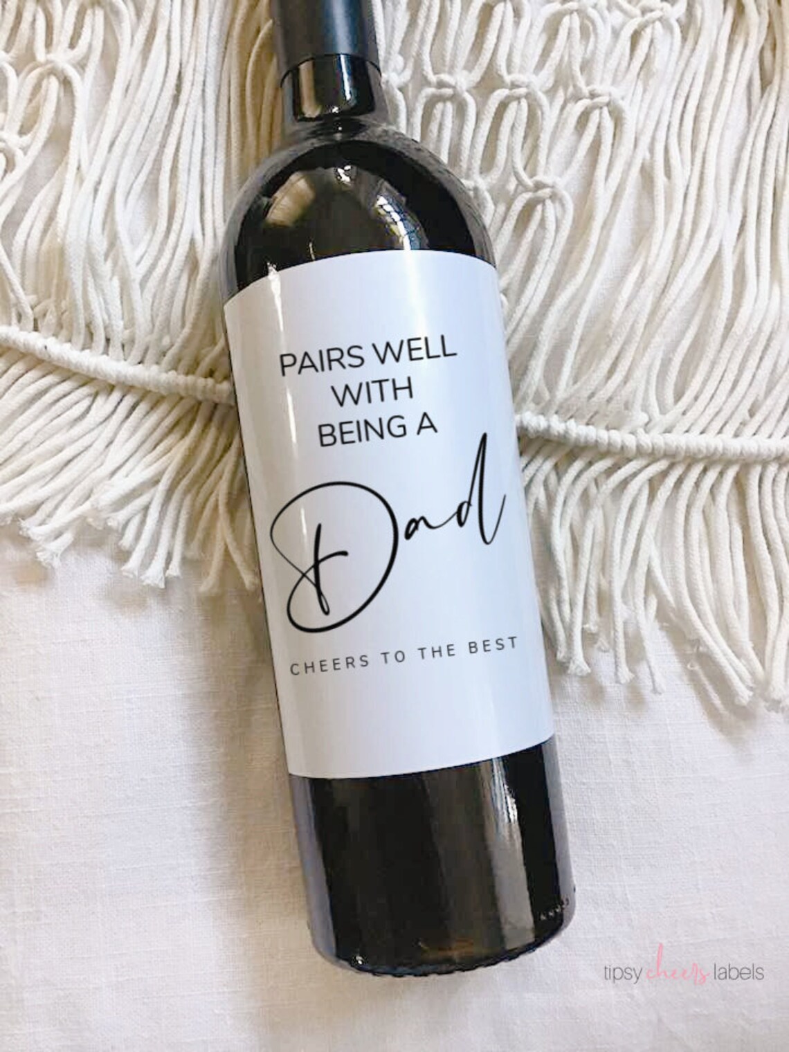 World's Best Dad wine bottle label gift for dad Etsy