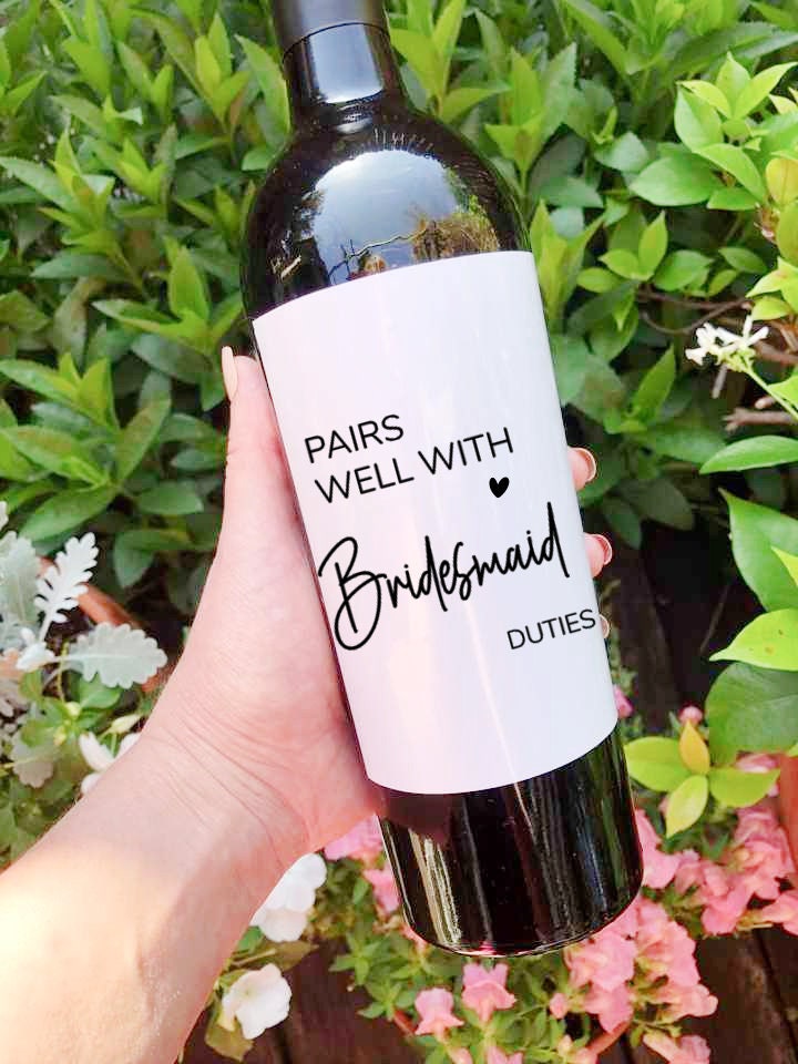 Bridesmaid Proposal Gifts Pairs Well With Being a Bridesmaid Etsy