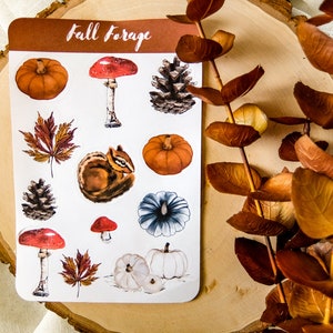 Autumn Theme Sticker Sheet - Planner & Bullet Journal Stickers