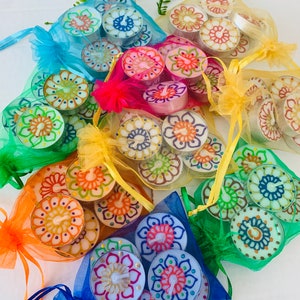 Beautiful Hand painted henna tealights | Mehndi Night Favor | Indian Wedding Favors | Candle Return Gifts | Party Favor for Henna