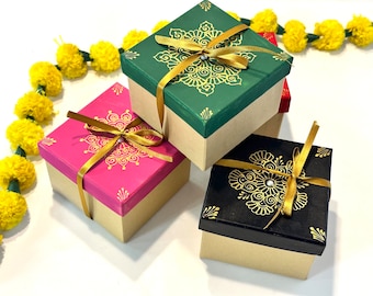 Bulk Indian Wedding Gift Boxes | Colorful Mehndi Gift Boxes For Mithai N Candles | Indian Sweet Box For Wedding | Return Gifts Indian Bulk