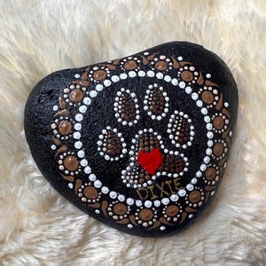 Personalized Dog and Cat Memorial Stones with Paw Print: Waterproof Memorial Garden Gifts For Pet Loss, Dog Loss Sympathy Gift image 5