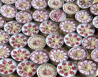 Beautiful Hand painted henna tealight candles - Indian Wedding Favors - Pakistani Wedding favor - Candle Gift For Guests - Small Return Gift