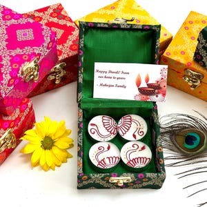 Diwali Special Personalized Gift Boxes | Indian Wedding Favours | Candle Holder and Candle Gift Boxes | Bulk Corporate Diwali Gift Hamper