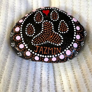 Personalized Dog and Cat Memorial Stones with Paw Print: Waterproof Memorial Garden Gifts For Pet Loss, Dog Loss Sympathy Gift image 8
