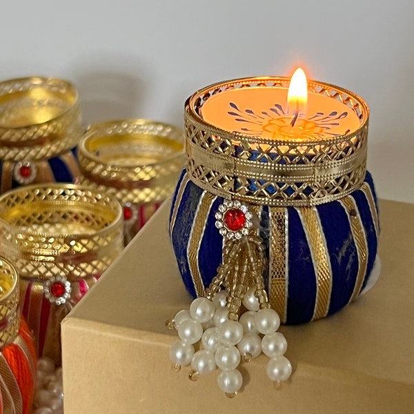 Dholak Candle Holders with Henna Candles, Dholki Decor, Budget Wedding Favors, Bulk Indian Wedding Return Gifts, Housewarming Return Gifts