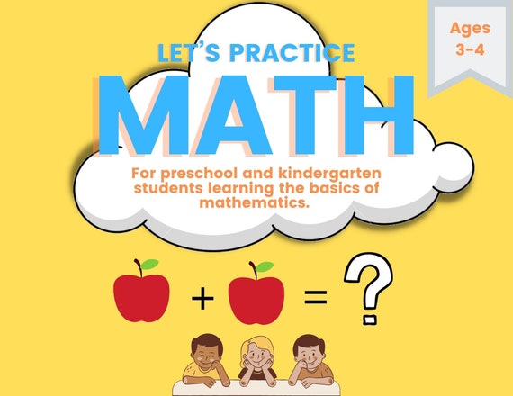 Preschool & Kindergarten Math Workbook | Etsy