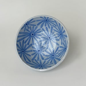Handmade Ceramic Decorative Bowl | Blue Hand-Painted Trinket Dish