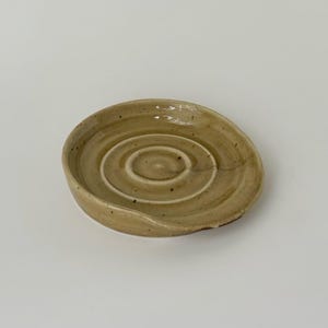 Handmade Ceramic Spoon Rest - Khaki Green
