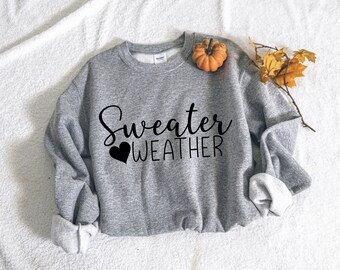 Sweater Weather SVG, Cute Fall SVG, Arquivo para Cricut, Silhouette File, Cute Cut Files, Outono e Outono Svg, Sweater Weather Svg Png Dxf Eps