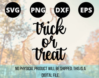 Trick or Treat SVG, Cute Fall SVG, Archivo para Cricut, Silhouette File, Cute Cut Files, Fall and Autumn Svg, Halloween Svg, Pumpkin Svg