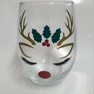 Christmas Wine Glass