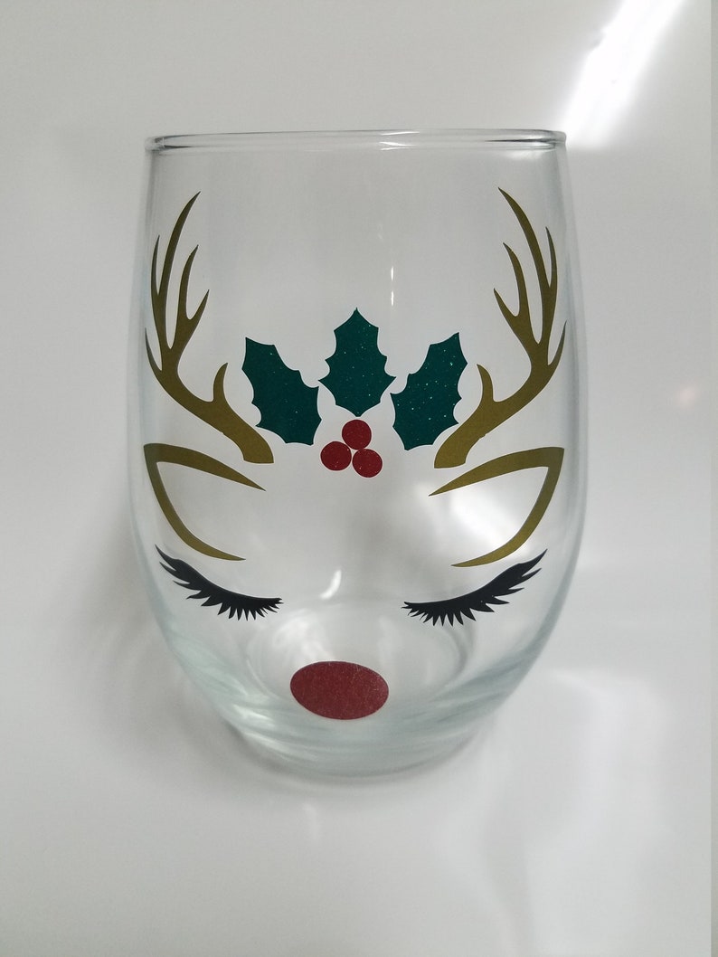 Christmas Wine Glass image 1