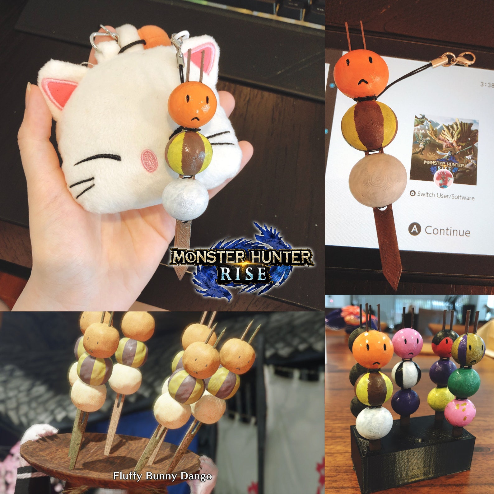 Custom Bunny Dango Keychains from Monster Hunter Rise Etsy