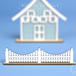 Fences, house fence, ranch fence, barrier, SVG DXF PDF - glowforge laser cut file, tiered tray, laser wood cutting, digital cut file