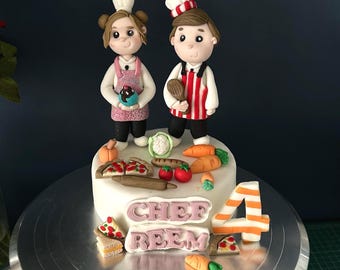 Personalised Little Chef Cake Topper – Cooking Birthday Theme For Kids