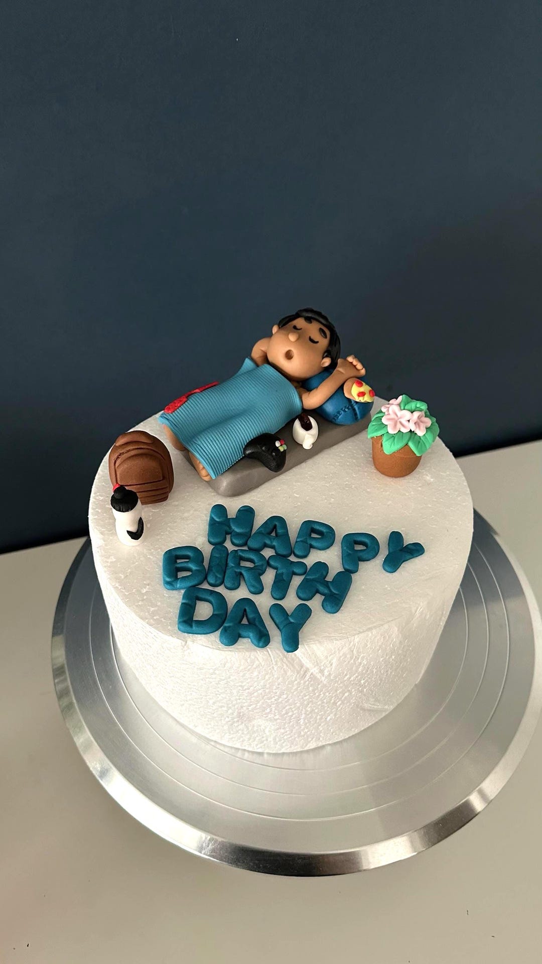 Lazy Topper Handmade Gamer Cake Topper: Lazy Teen Birthday Fondant Figurine - Etsy