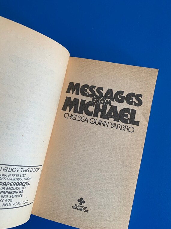 Messages From Michael by C.Q. Yarbro (1979) | 