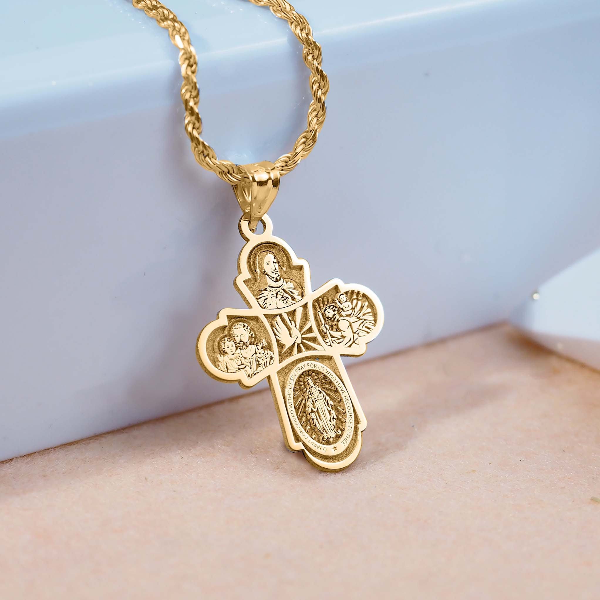 4 Way Cross Religious Medal "exclusive" - Etsy