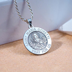 Medalha religiosa redonda Santa Maria Goretti "exclusiva"