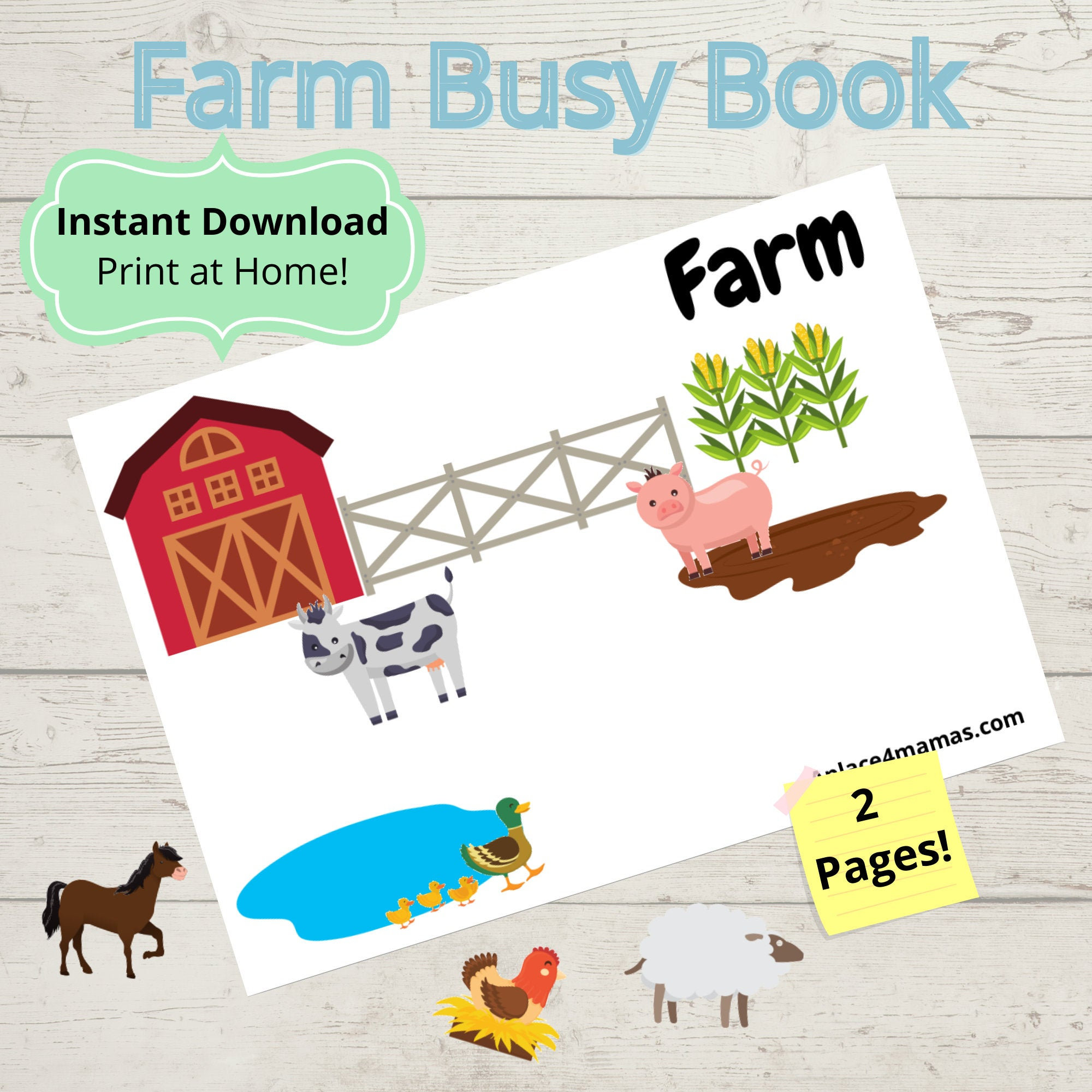 farm worksheet farm animals worksheet preschool etsy