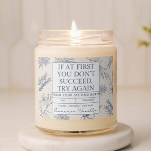 Gifts For Mom From Second Born, Mothers Day Candle, Funny Gift From Second Child, Moms Birthday, Scented Soy Candle, Mom Gift From Daughter