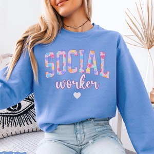 Social Worker Valentines Sweatshirt, Gift For Social Worker, School Counselor Sweatshirt, Therapists Hearts Pullover, Social Work Valentines