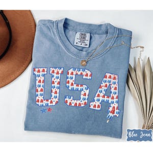 USA Comfort Colors® 4th of July Shirt, Patriotic Red White Blue Shirt, America T-Shirt, Fourth Of July, Independence Tee, Memorial Day Shirt