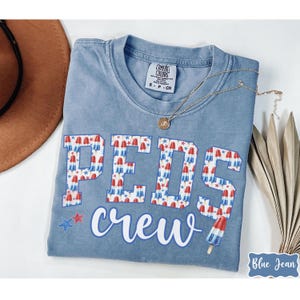 Pediatric Crew 4th of July Comfort Colors® Shirt, Patriotic PEDS Team Shirts, Cute PEDS Nurse Shirt, Registered Nurse Gift, ER Nurse Tee