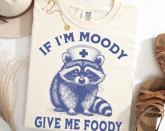 Nurse Comfort Colors® Shirt, Funny Nurse Shirt, Cute Raccoon Nurse Shirt, Gift For RN, ER Nurse Tee, Nurse Practitioner, Nursing School Grad