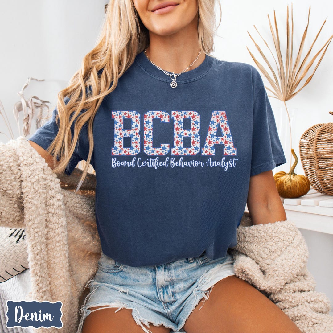 BCBA Comfort Colors Stars Shirt, Red White Blue 4th of July Board ...