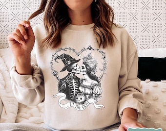 Halloween Wedding Sweatshirt, Skeleton Bride Groom Halloween Wedding Matching Sweatshirts, Til Death Do Us Part, Spooky Bachelorette, Gothic