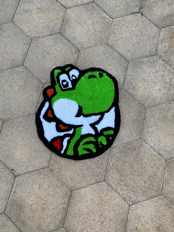 Nintendo inspired Yoshi Tufted Rug Etsy