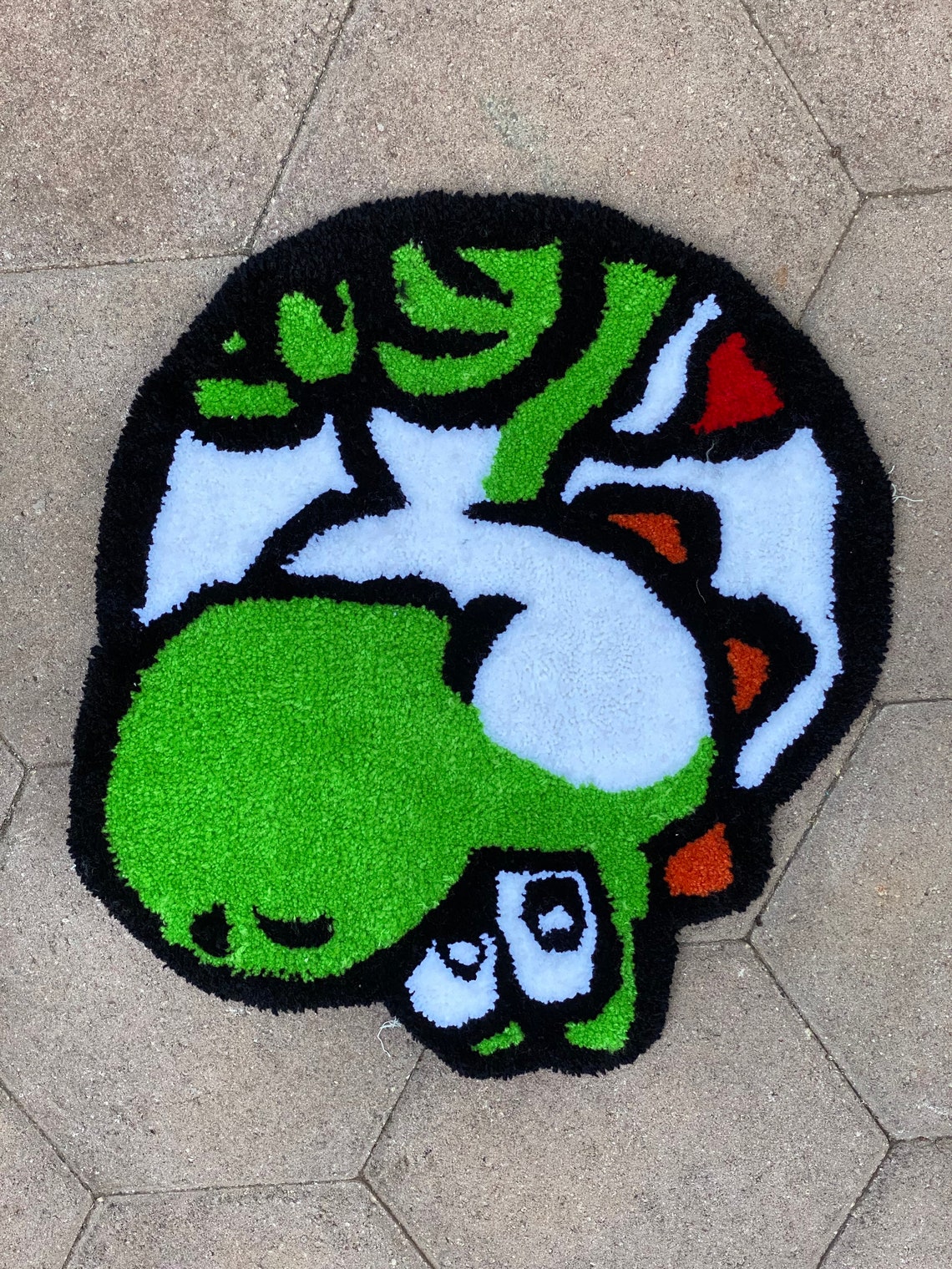 Nintendo inspired Yoshi Tufted Rug Etsy