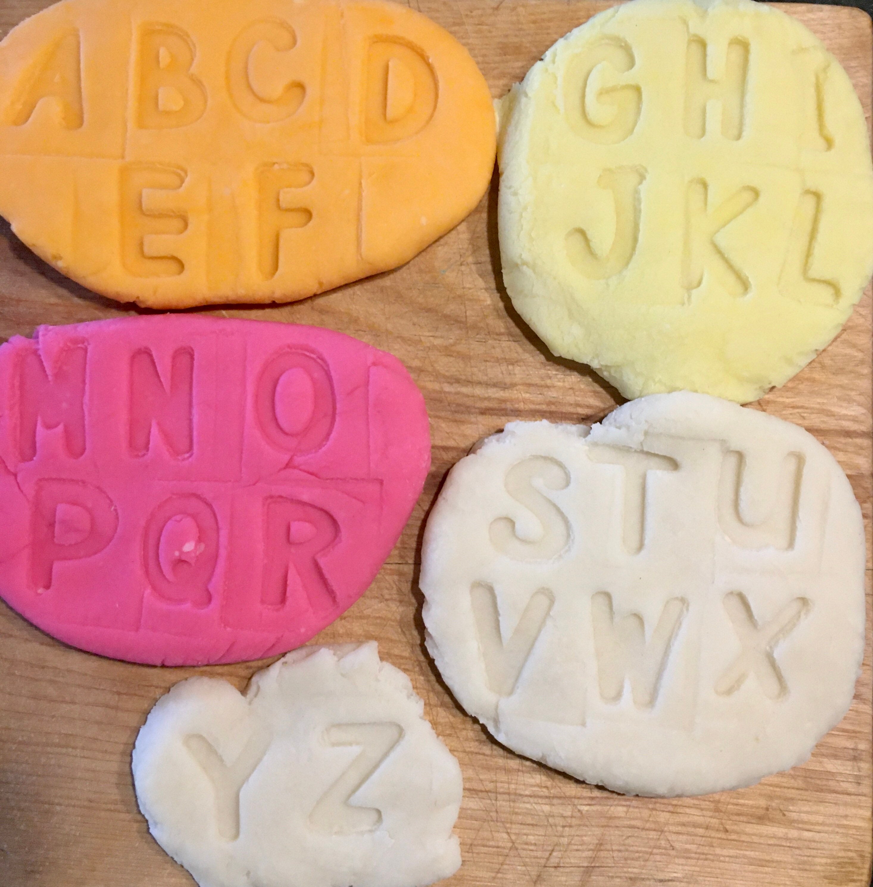 Alphabet Set Play Dough Stamp Blocks Etsy