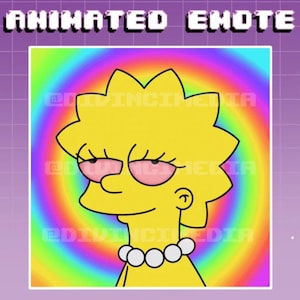 Lisa Simpson High Animated Twitch Emote Gif