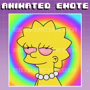 Geanimeerde twitch-emote gif Lisa Simpson High