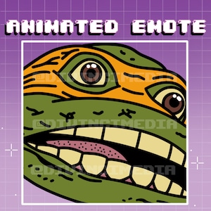 TMNT Ninja Turtles Cowabunga It Is Animated Twitch Emote GIF Discord