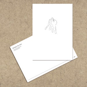 Postkarte - Umzug - Schlüsselbund