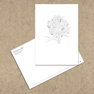 Postkarte - Blumenstrauß - Grußkarte - Geburtstagskarte