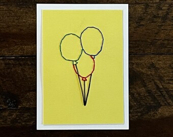 Balloons Card A2 Hand-Embroidery Pattern Download