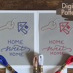 Home Sweet Home kaart A2 handborduurpatroon downloaden