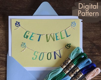 Get Well Soon Card A2 Digital Pattern Download