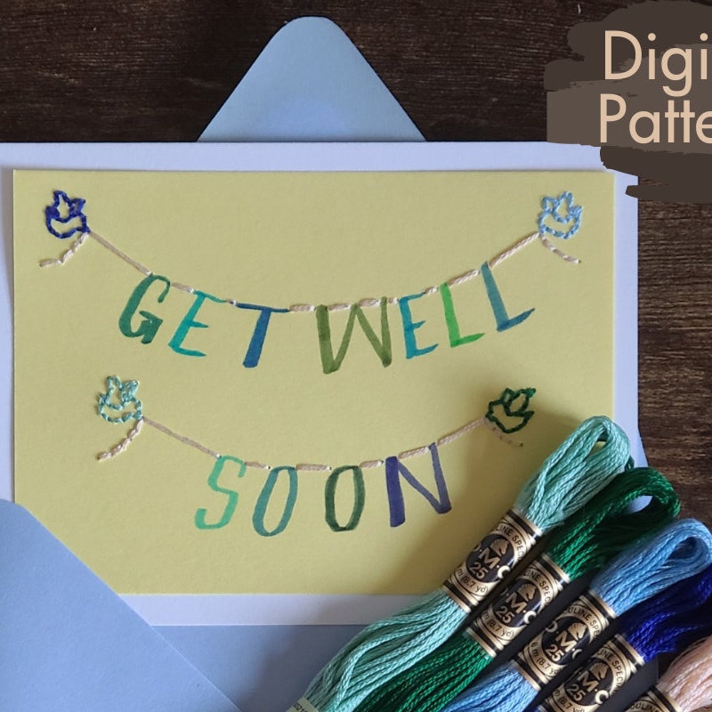 Get Well Soon Needlepoint Etsy