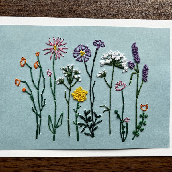 Machine embroidery greeting card designs etsy